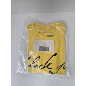 Black Scale t shirt tee size Small Signature Logo Banana yellow